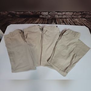 French Toast Boys/Youth School Straight/Relaxed  Pants Sz 18 Tan 4Pairs